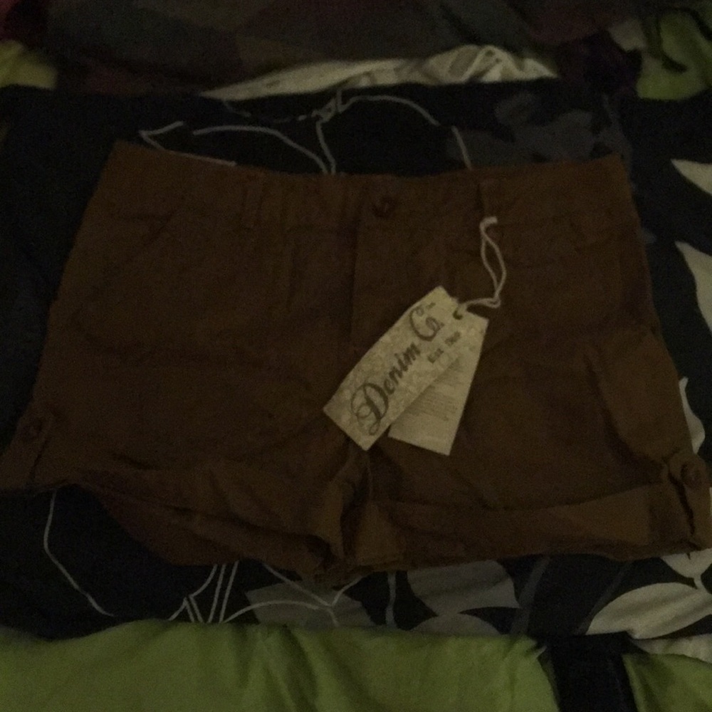 Denim co brown shorts